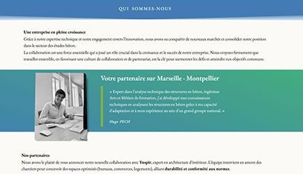 Aperçu du site vitrine HPC